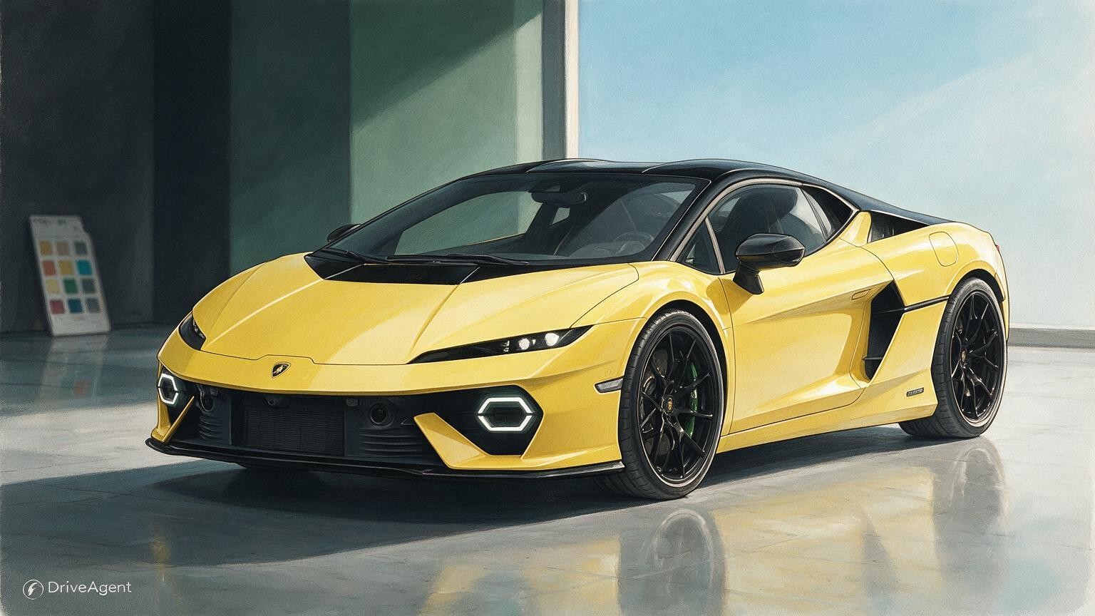 DriveAgent illustration of the Lamborghini Temerario