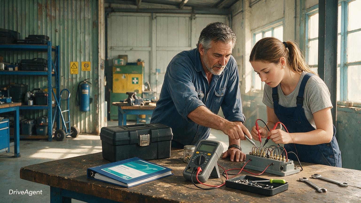 Concept illustration for: MTA Queensland names diesel mechanic and multi-trade Penske technician in second 2026 VET Trainer Scholarship round