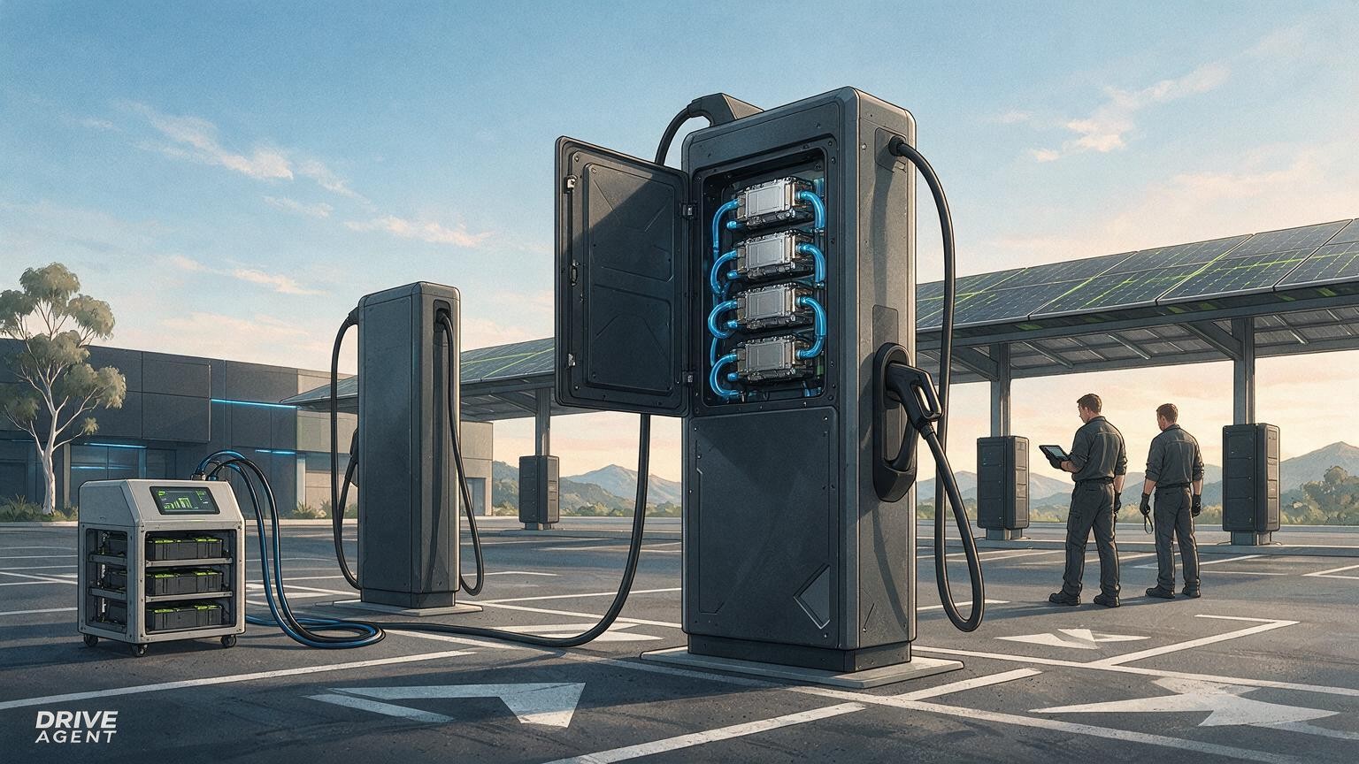 Concept illustration for: Chery announces 1.44MW Volt-dragon charging system with 500km in five minutes claim