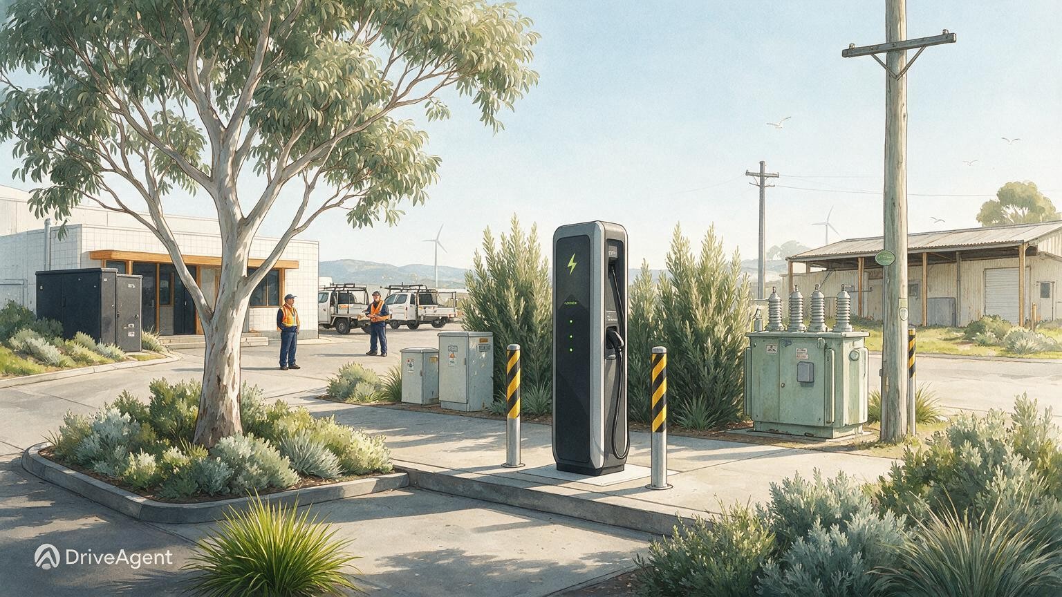 Concept illustration for: AEMC backs draft rule to speed EV charger rollout under $40m federal program