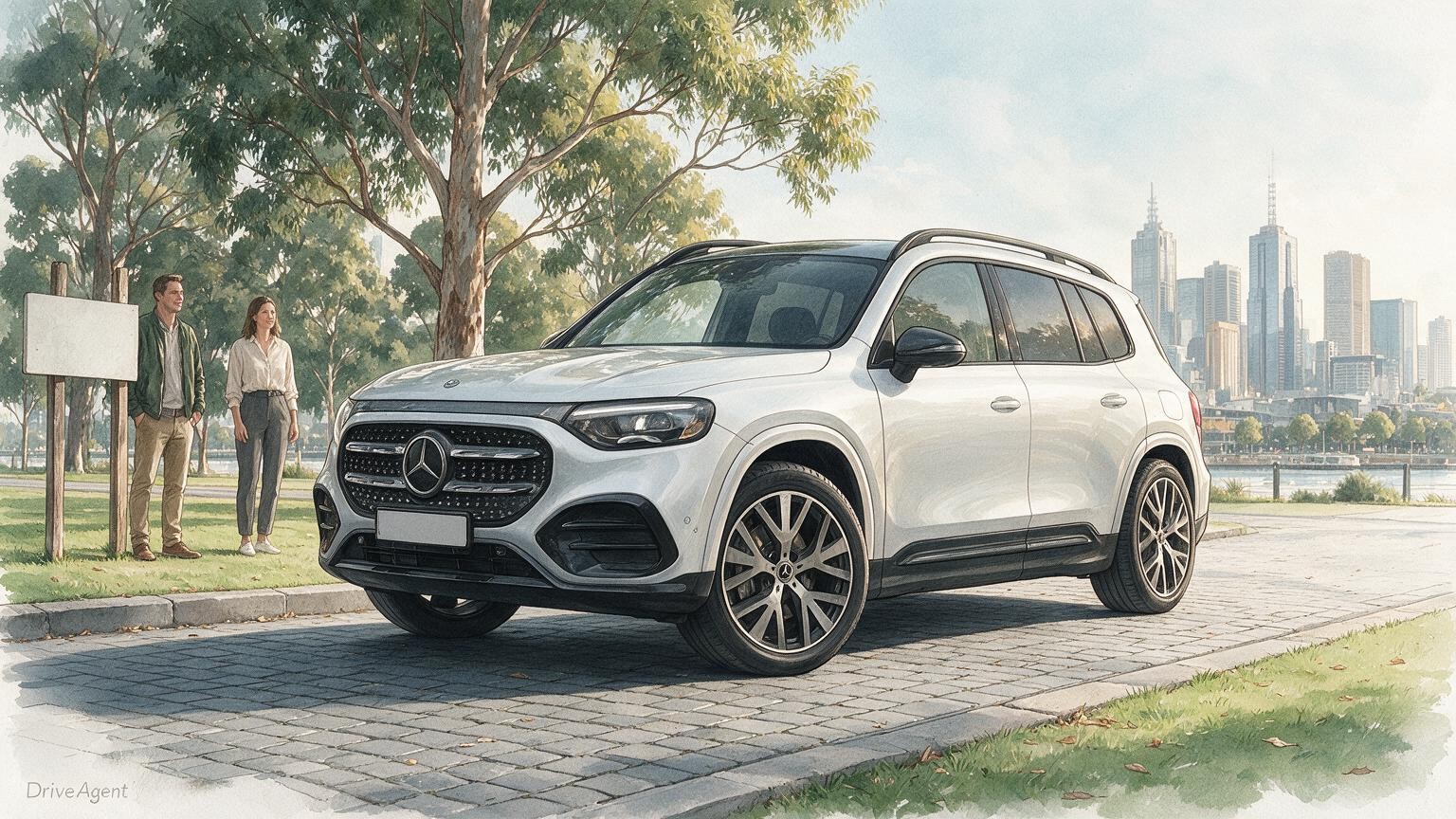 DriveAgent illustration of the Mercedes-Benz GLB