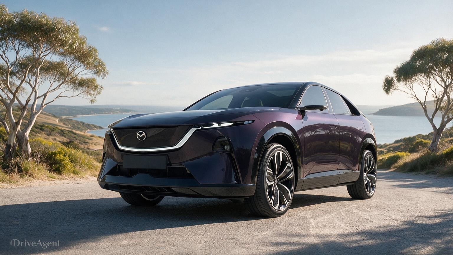 DriveAgent illustration of the Mazda CX-6e electric SUV