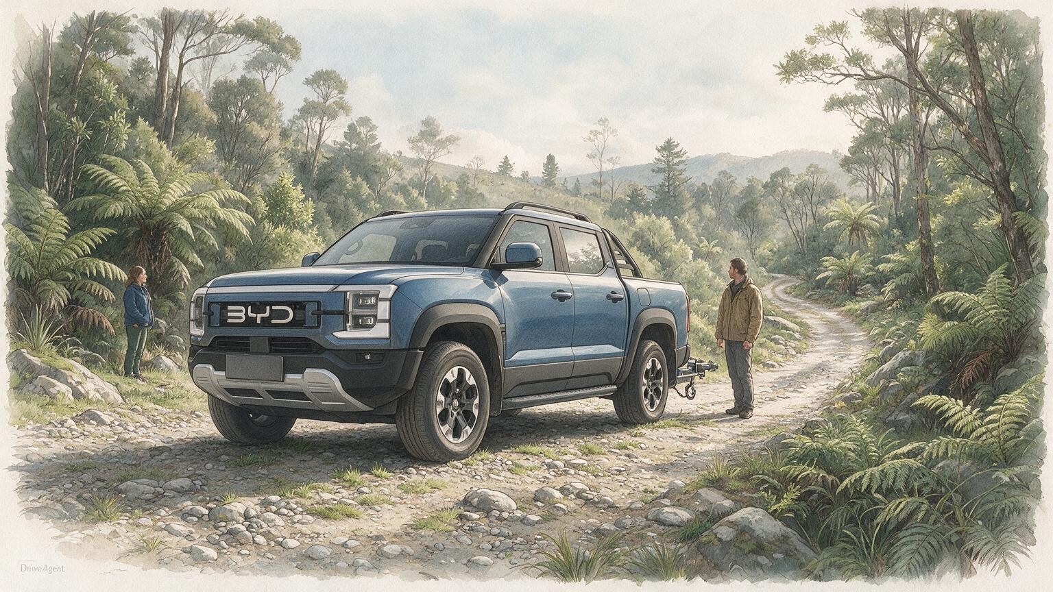 DriveAgent illustration of the BYD Shark 6 Performance