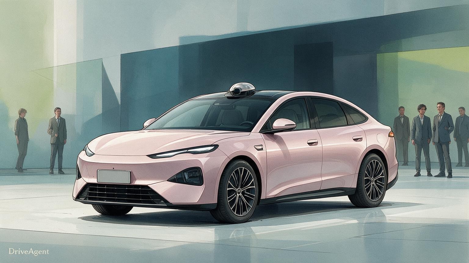 AI editorial illustration of the Second-generation BYD Seal 07 sedan, Chinese reveal reference