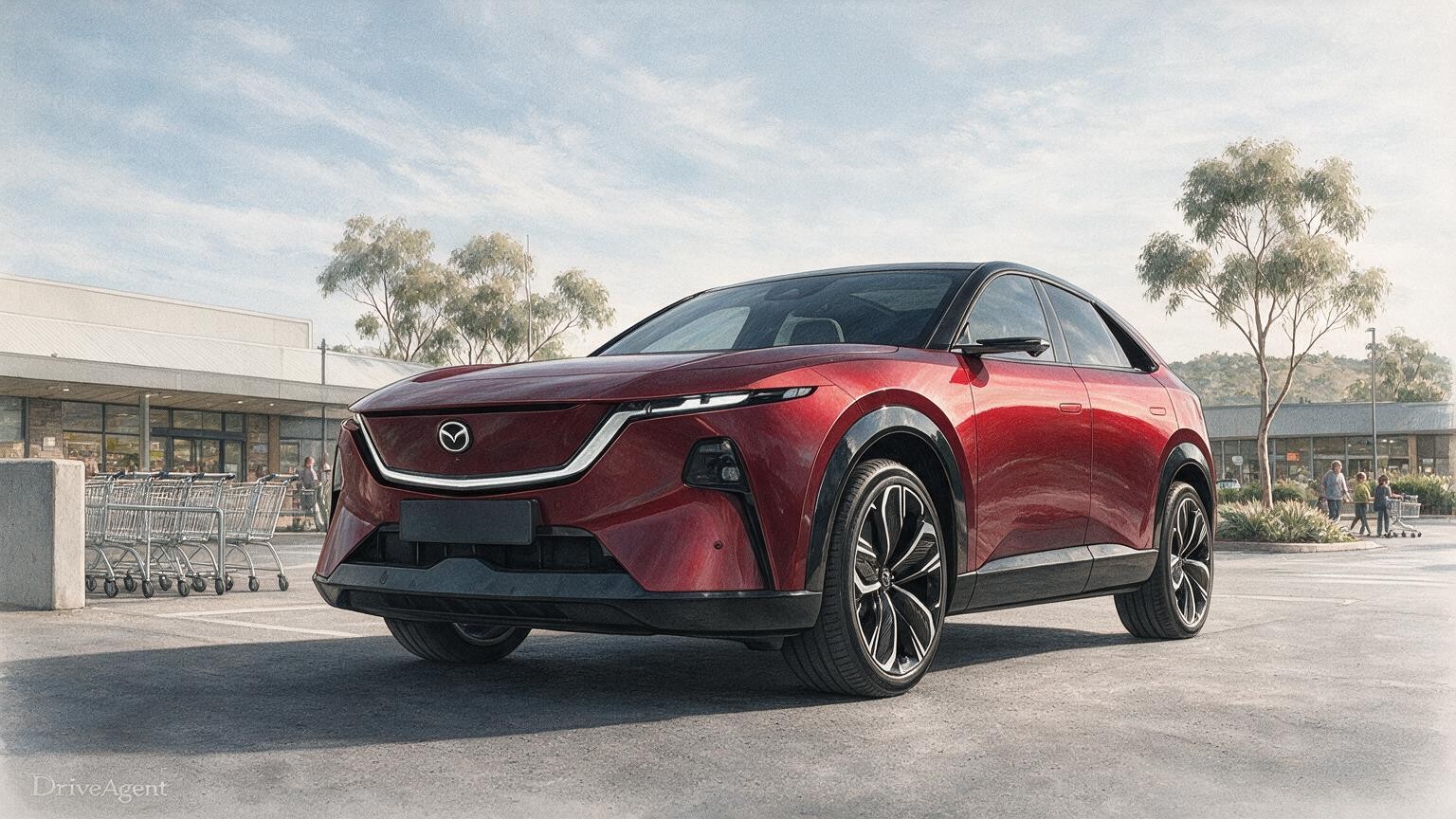 DriveAgent illustration of the Mazda CX-6e electric SUV