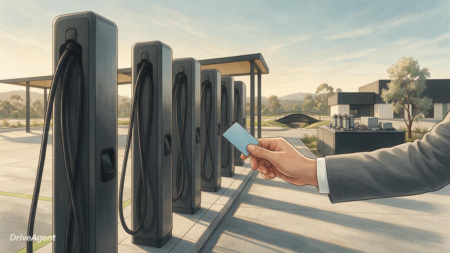 Concept illustration for: AmpolCard expands to cover EV charging through the AmpCharge network