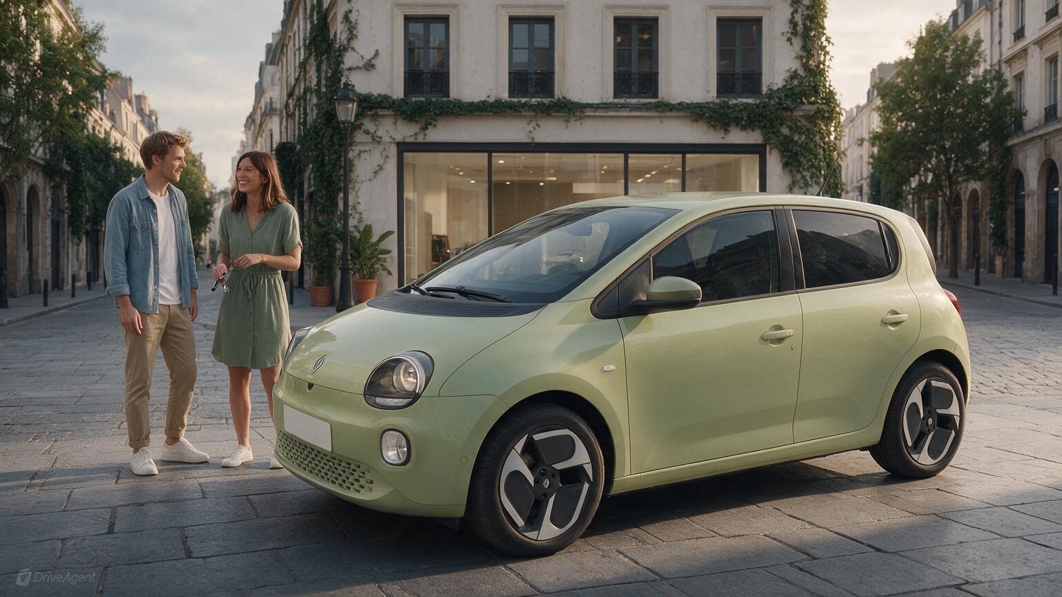 DriveAgent illustration of the Renault Twingo E-Tech electric