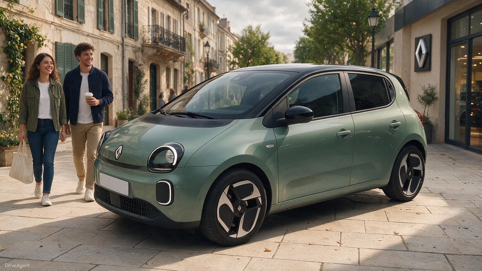DriveAgent illustration of the Renault Twingo E-Tech electric