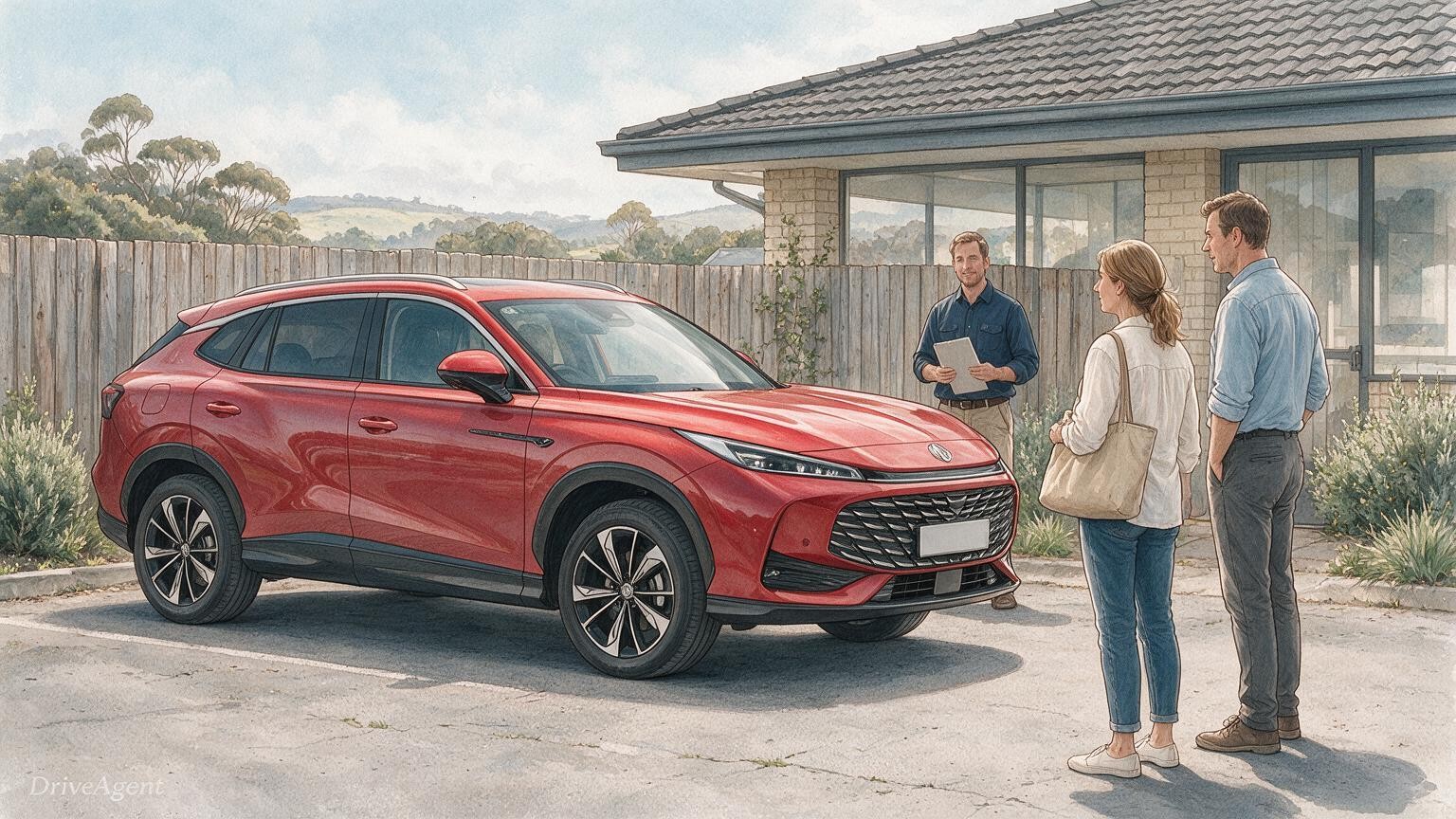 DriveAgent illustration of the MG HS