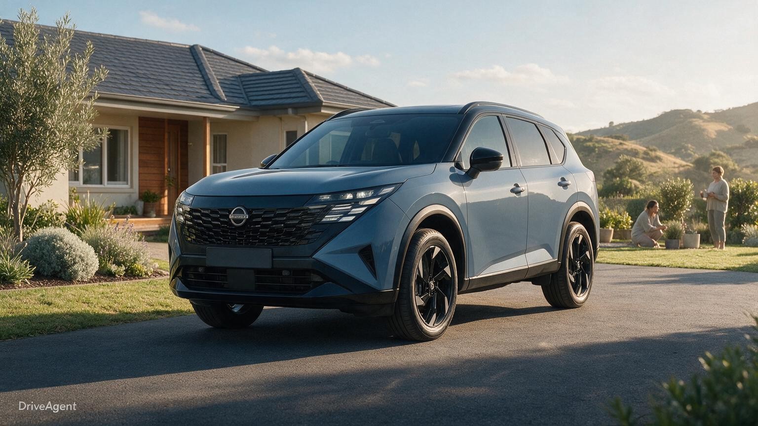 AI editorial illustration of the Nissan X-Trail e-Power