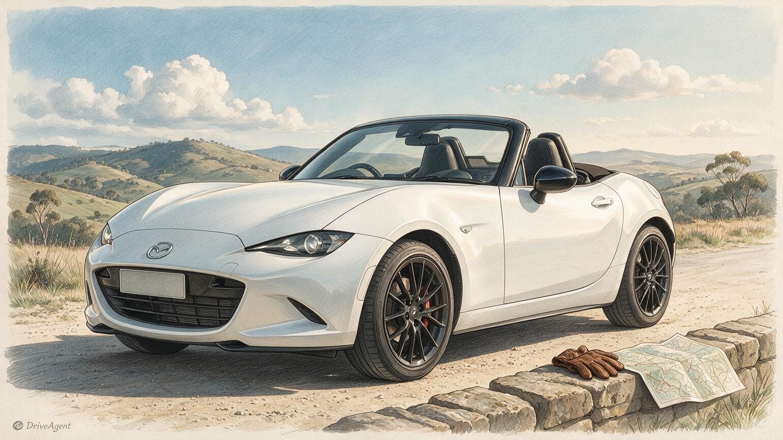 DriveAgent illustration of the Mazda MX-5