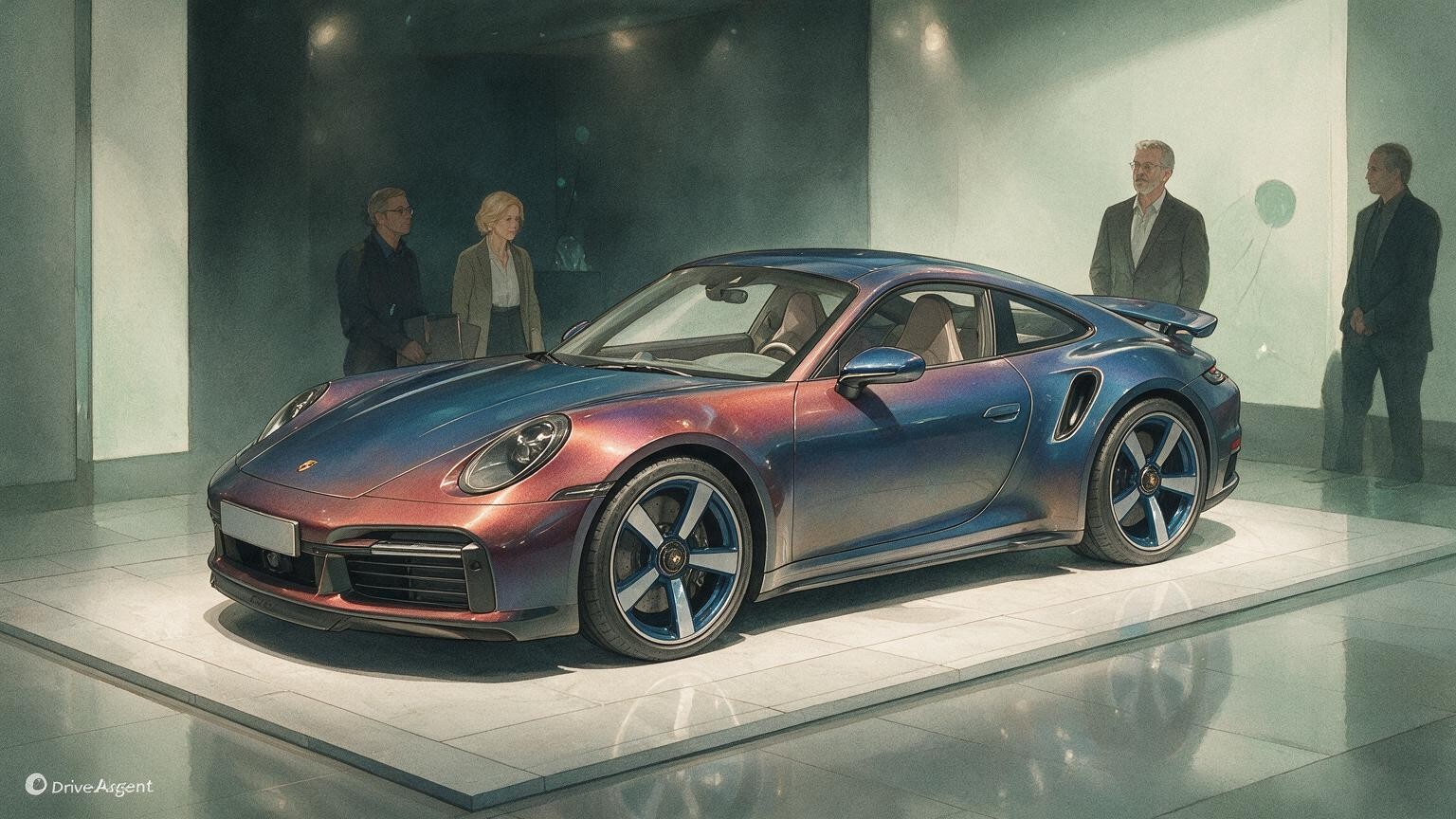 DriveAgent illustration of the Porsche 911 Turbo S Land Down Under