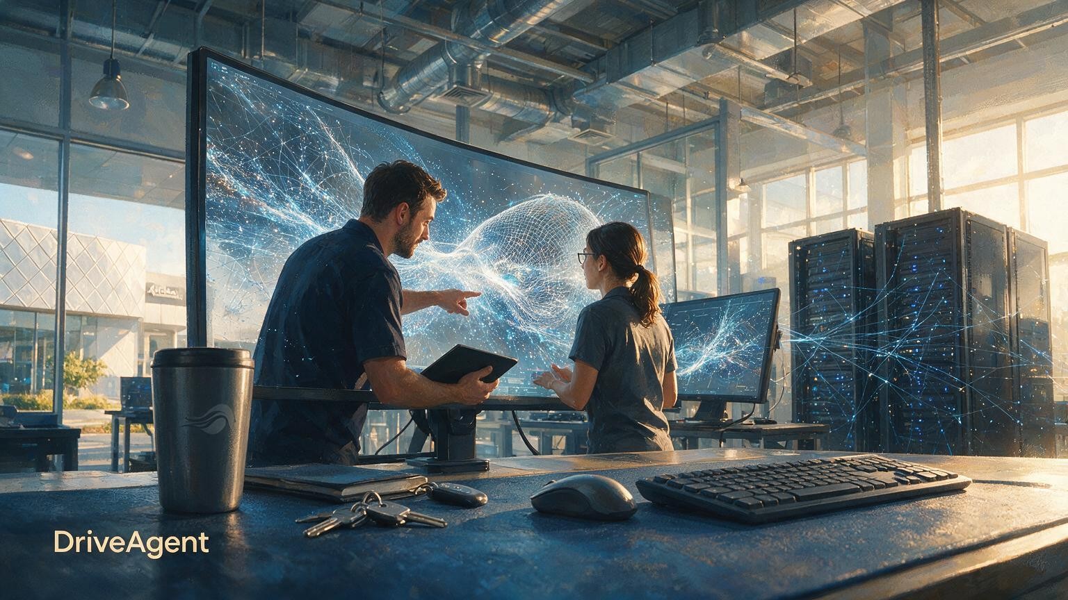 Concept illustration for: Mercedes-Benz unveils PLM.AI, targeting a 17-month cut in vehicle development time
