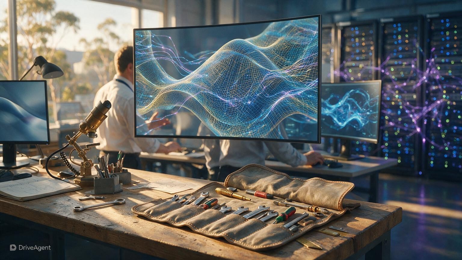 Concept illustration for: Mercedes-Benz unveils PLM.AI, targeting a 17-month cut in vehicle development time