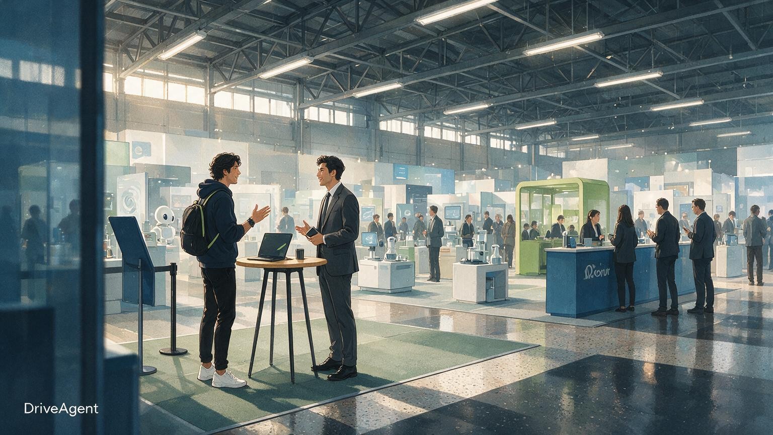 Concept illustration for: Japan Mobility Show Bizweek 2026 retrospective: 218 exhibitors put cross-industry collaboration first