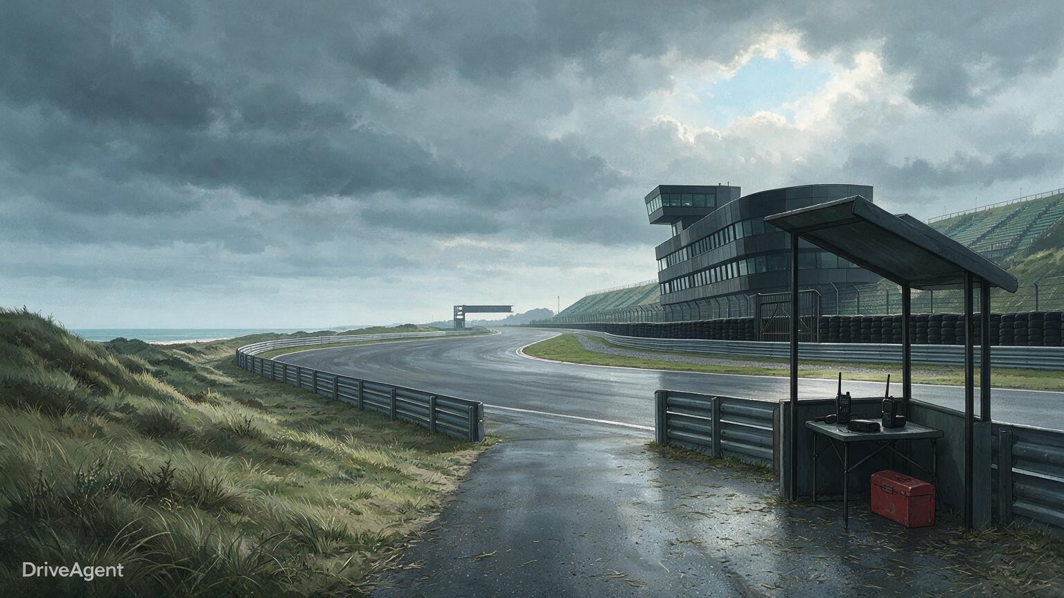 Concept illustration for: Norris wins dramatic 2026 Dutch Grand Prix at Zandvoort as Verstappen crashes out on opening lap