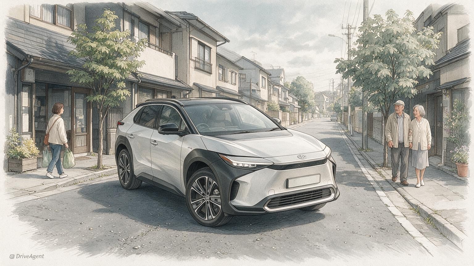 DriveAgent illustration of the Toyota bZ4X