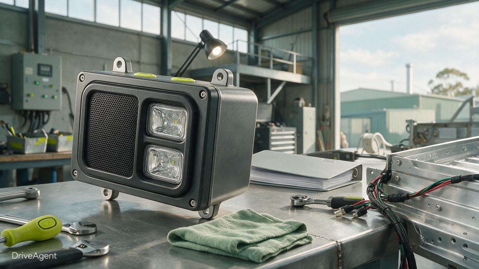Concept illustration for: NARVA says its AeroTech Light Box reverse alarm is the first to earn Component Type Approval in Australia