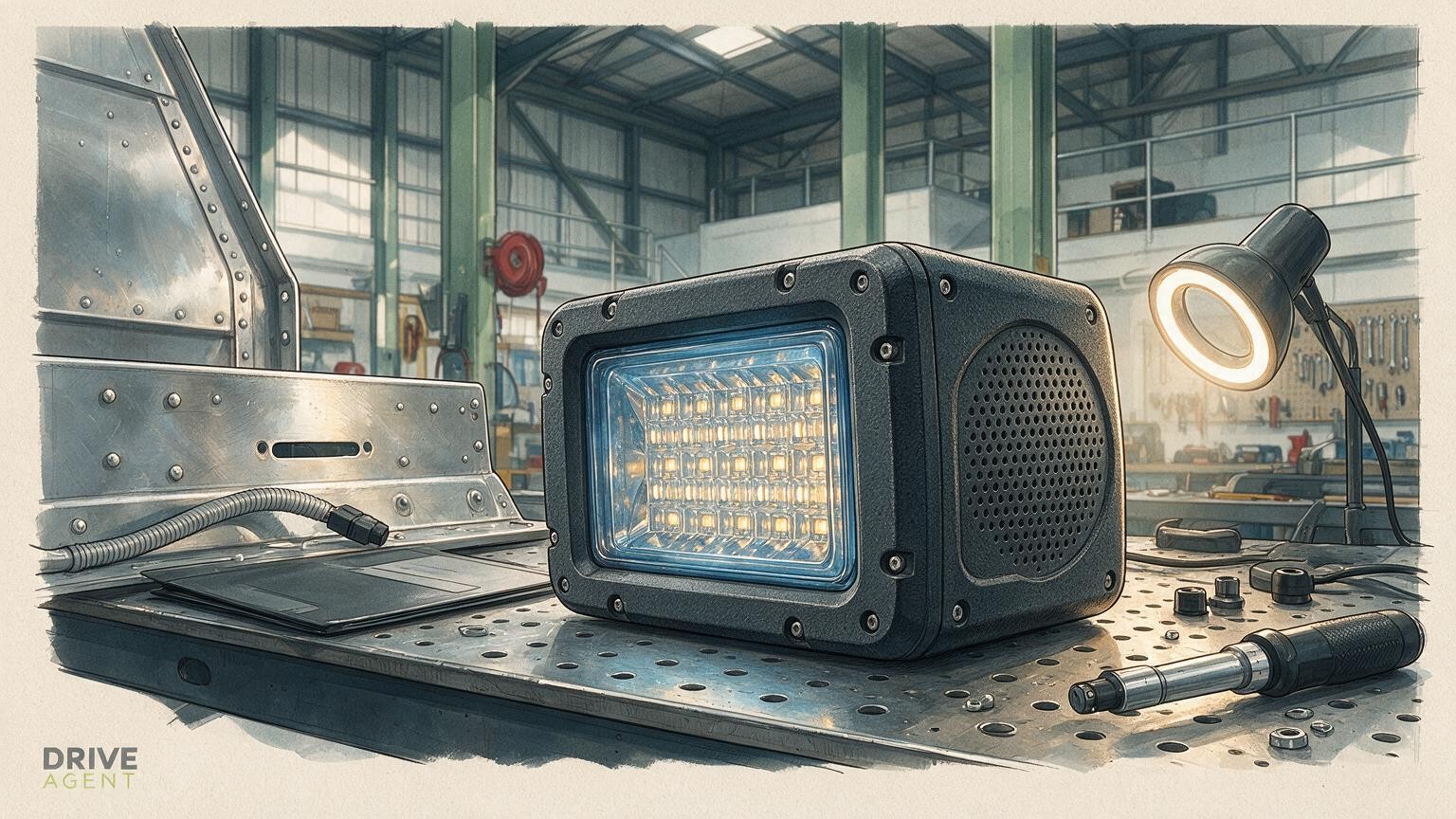 Concept illustration for: NARVA says its AeroTech Light Box reverse alarm is the first to earn Component Type Approval in Australia
