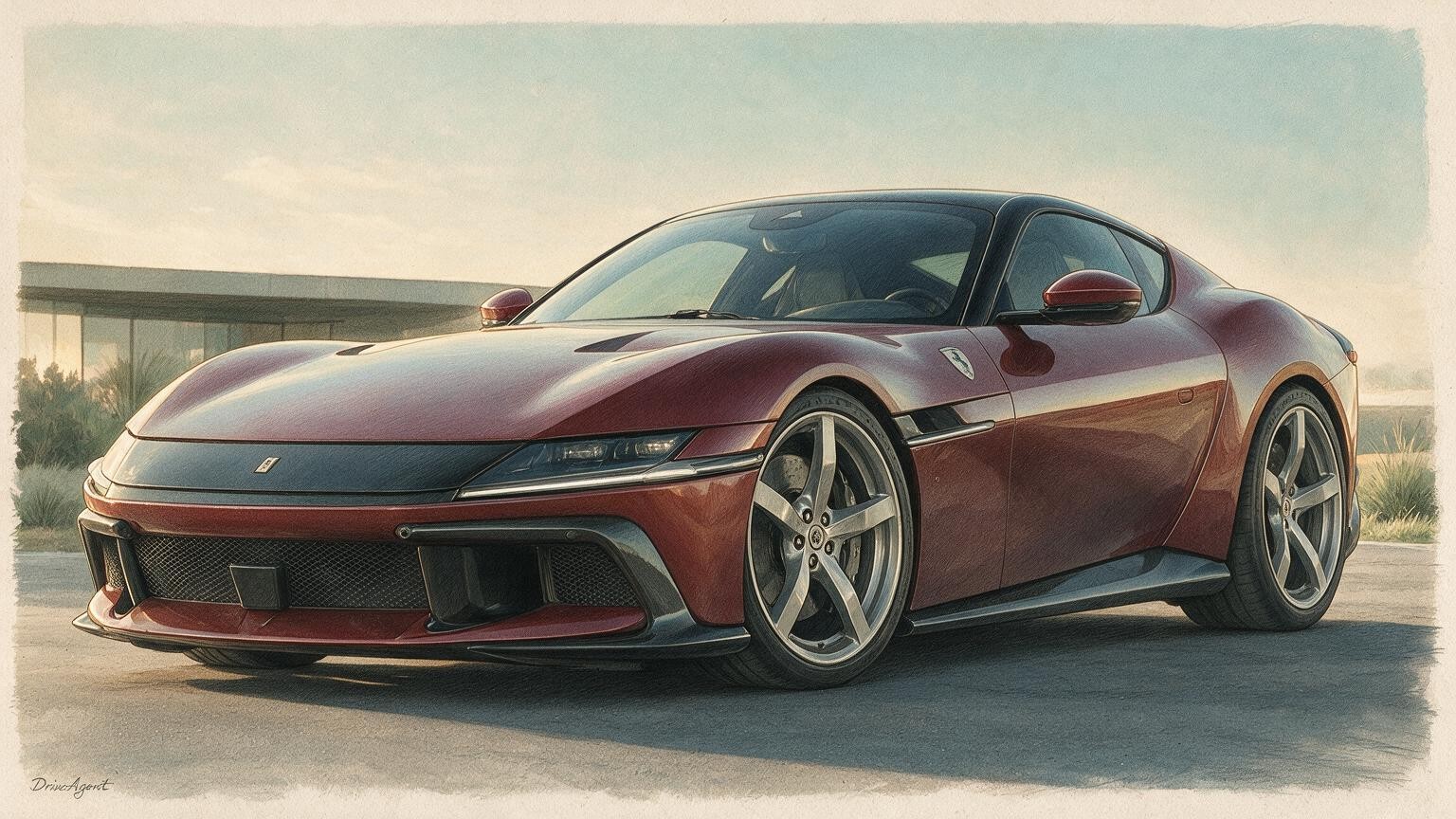 DriveAgent illustration of the Ferrari 12Cilindri Manuale
