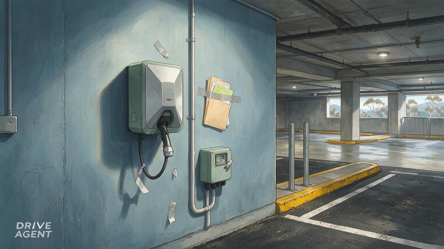 Concept illustration for: NSW 'right to charge' bill moves closer to law for apartment EV chargers