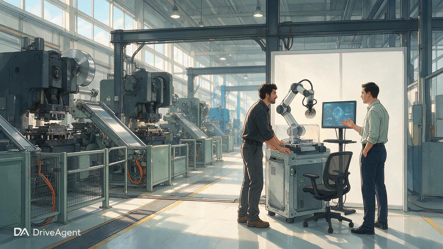 Concept illustration for: Stellantis brings 280-plus suppliers and startups to 2026 Factory Booster Day for plant innovation