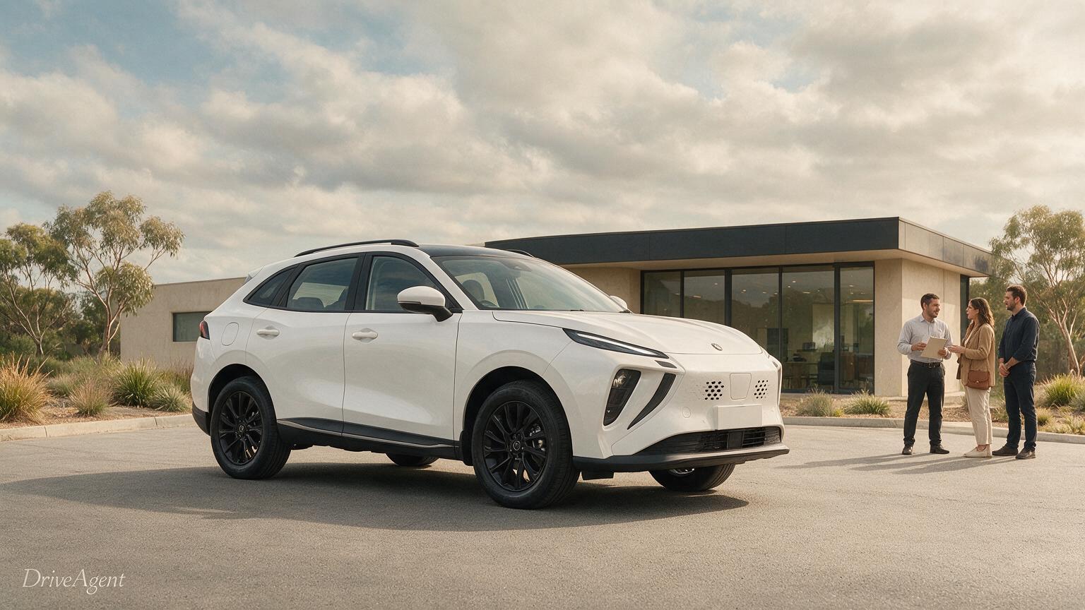 AI editorial illustration of the Forthing electric SUV