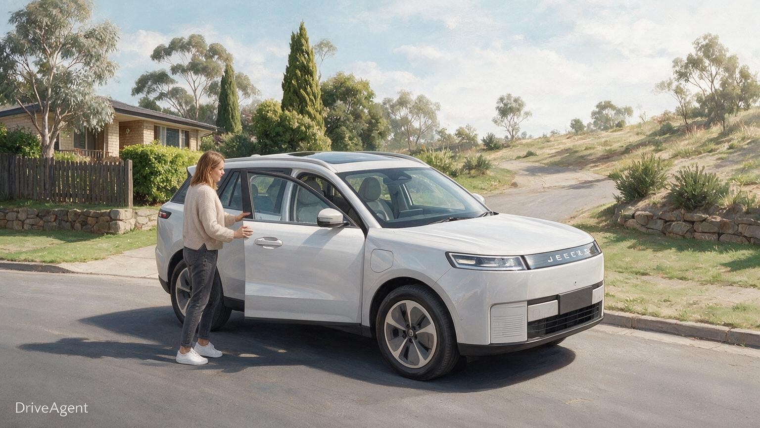 DriveAgent illustration of the Jaecoo J5 EV Summit