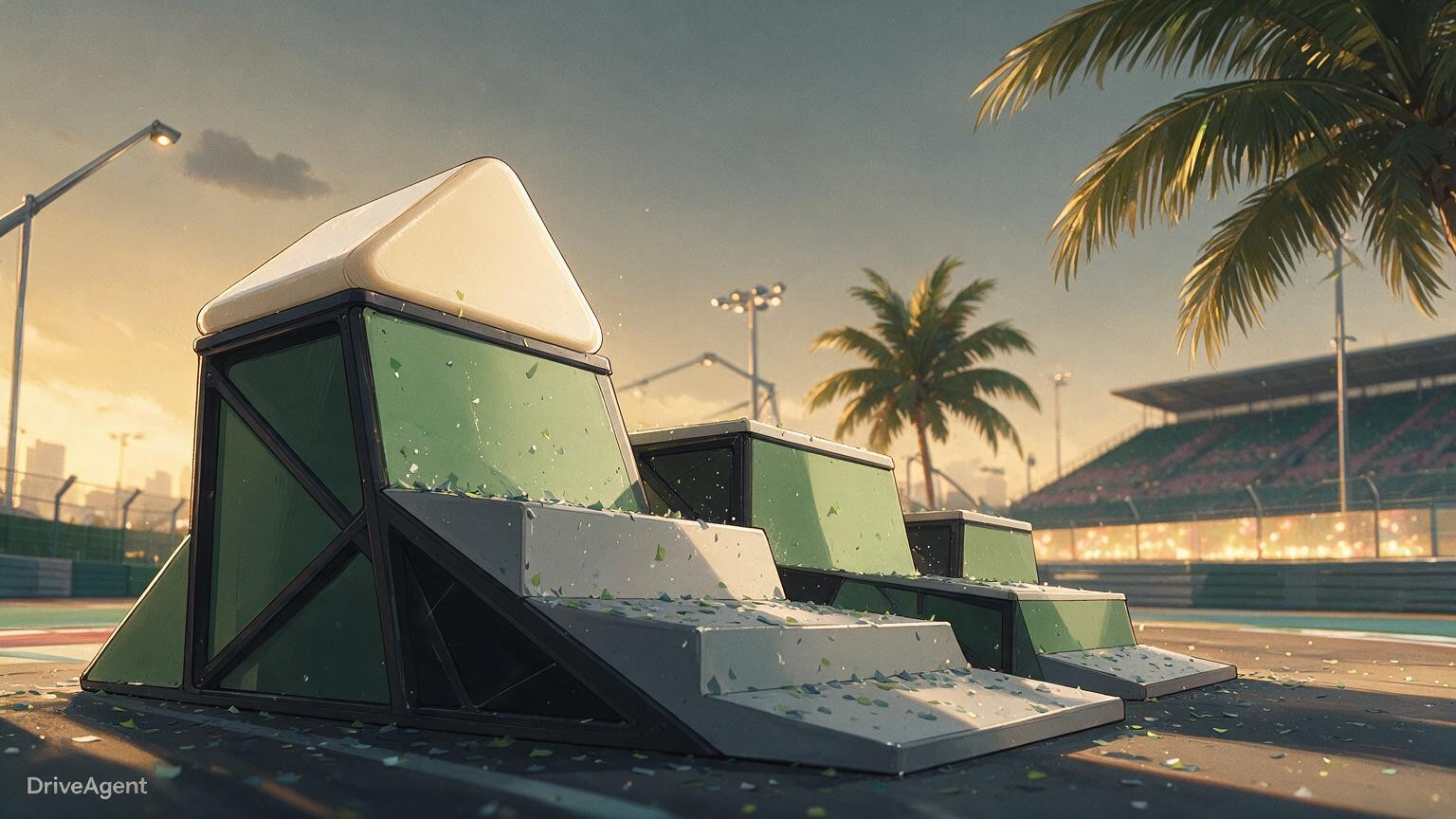 Concept illustration for: Antonelli wins Miami Grand Prix after Norris takes Sprint as McLaren strengthens with double podium