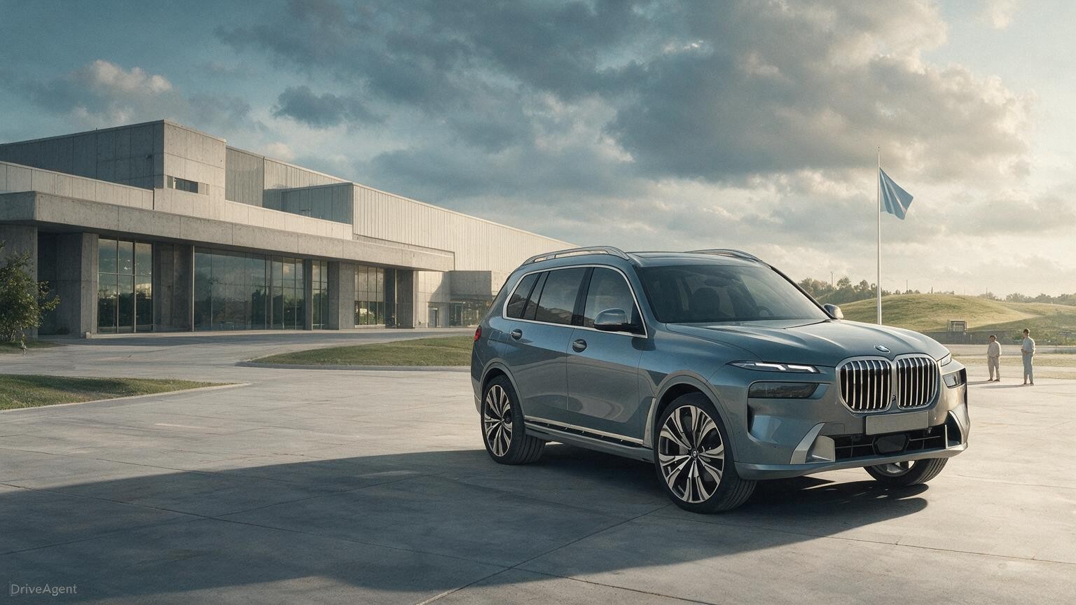 AI editorial illustration of the BMW X7
