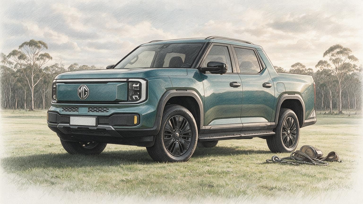 DriveAgent illustration of the MG MGU9 EV
