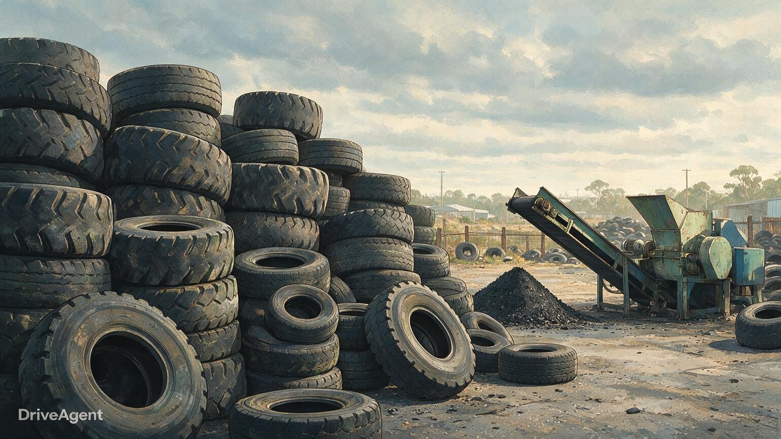Concept illustration for: Continental boss calls for mandatory tyre recycling laws as federal inquiry splits the industry