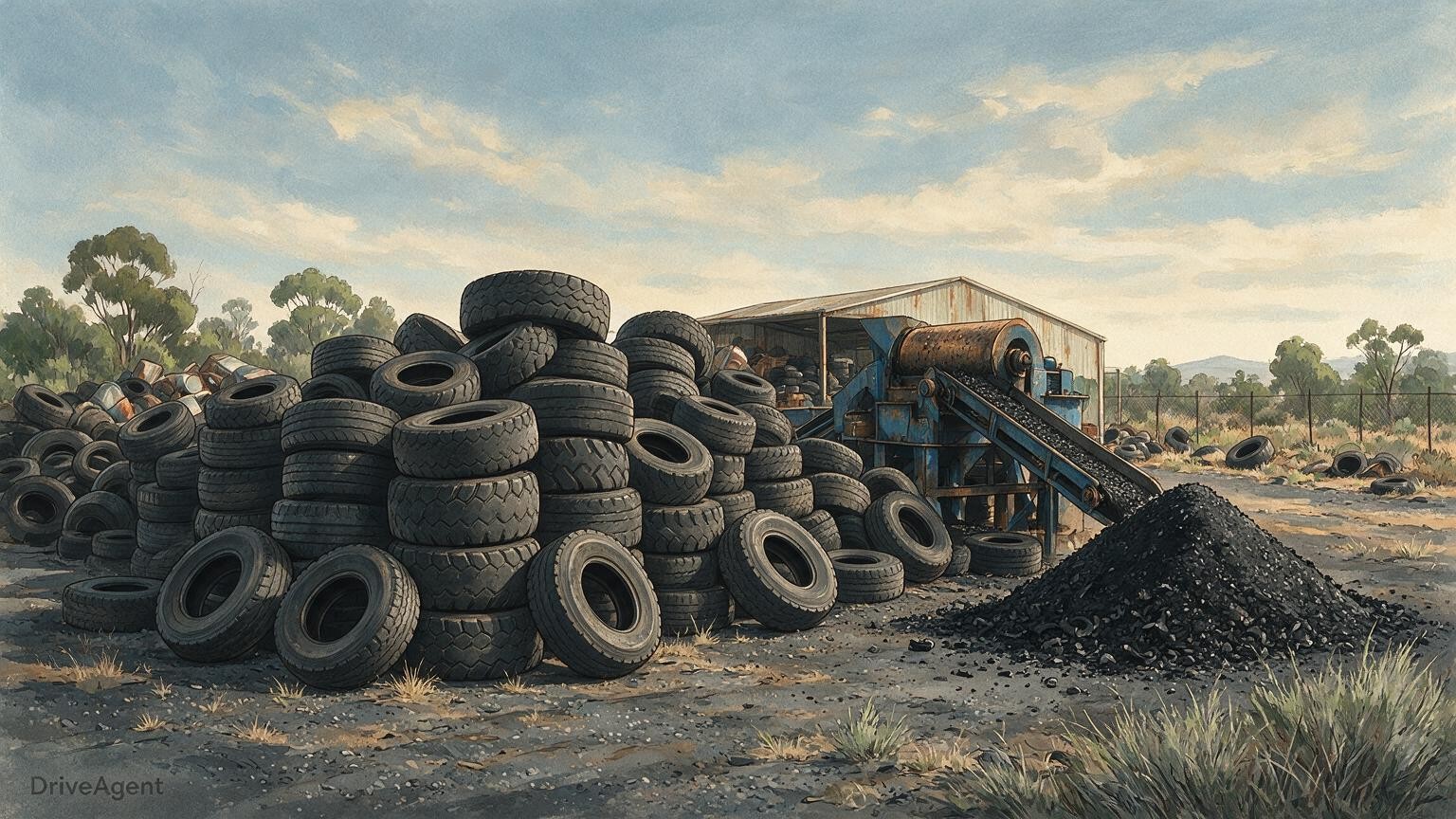 Concept illustration for: Continental boss calls for mandatory tyre recycling laws as federal inquiry splits the industry