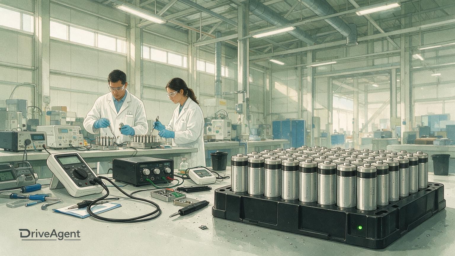 Concept illustration for: Changan and CATL commit to 75 GWh battery expansion with solid-state and sodium-ion development
