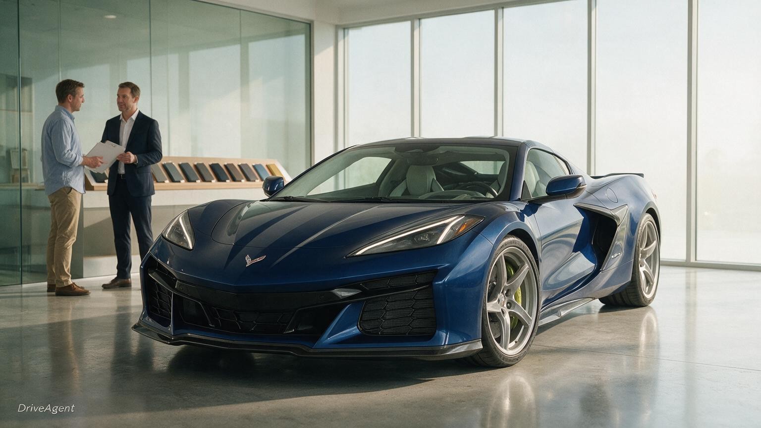 AI editorial illustration of the Chevrolet Corvette Z06