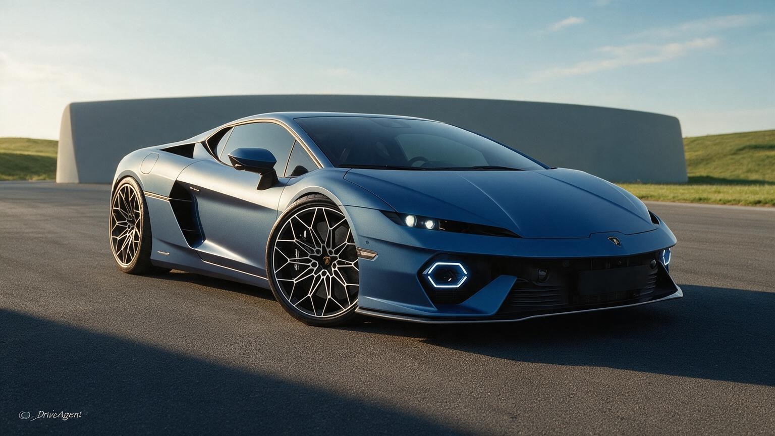 AI editorial illustration of the Lamborghini Temerario
