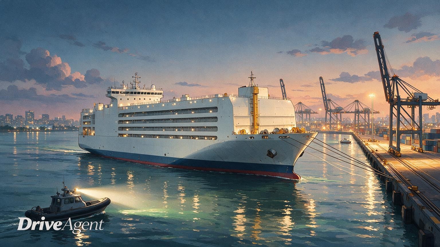 Concept illustration for: More than 2,300 BYD and Geely new-energy vehicles depart Guangzhou for Australia aboard Siem Curie