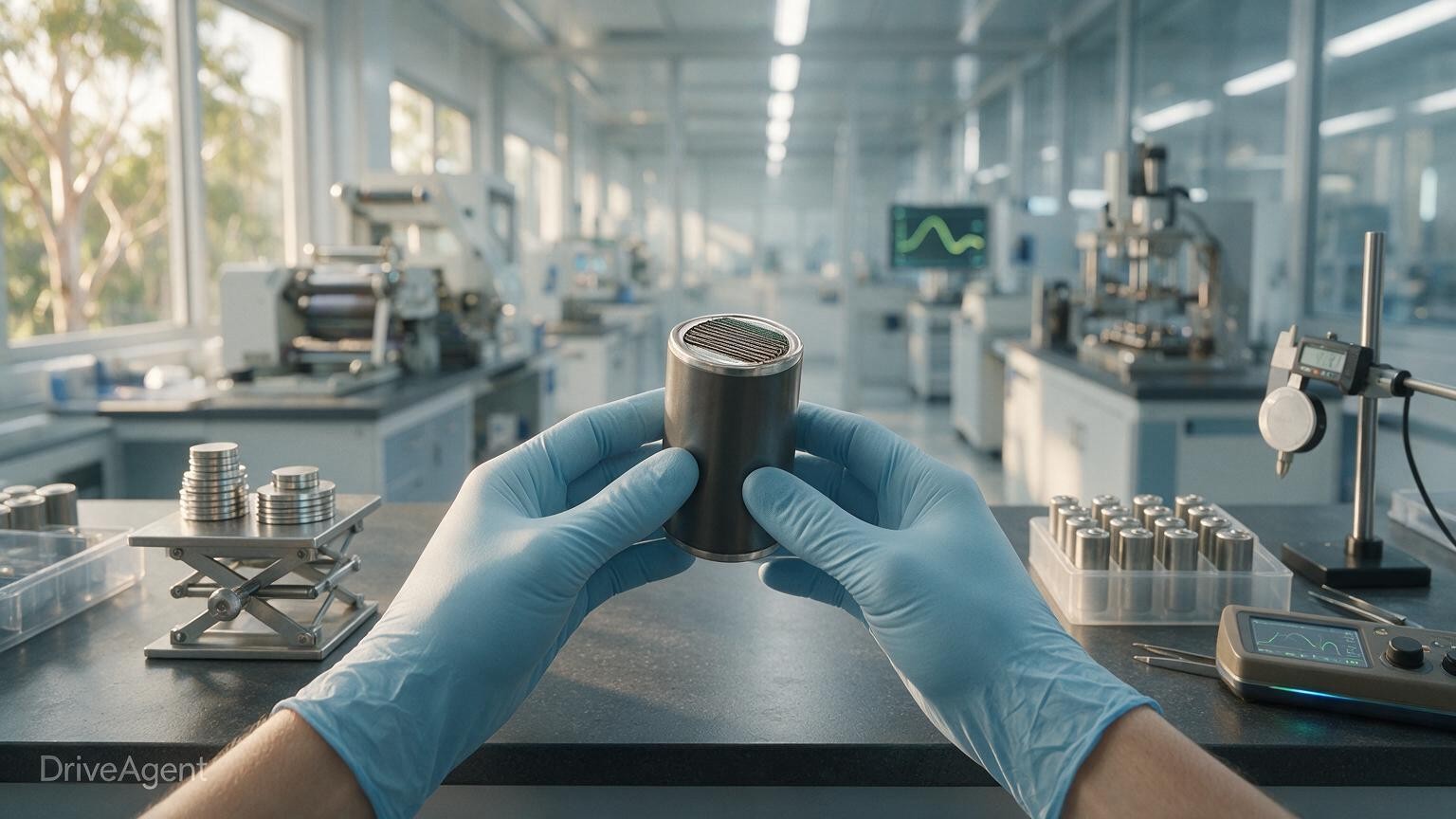 Concept illustration for: Saft's TotalEnergies-owned battery unit opens solid-state production lines in Bordeaux, aimed at aviation and space rather than cars