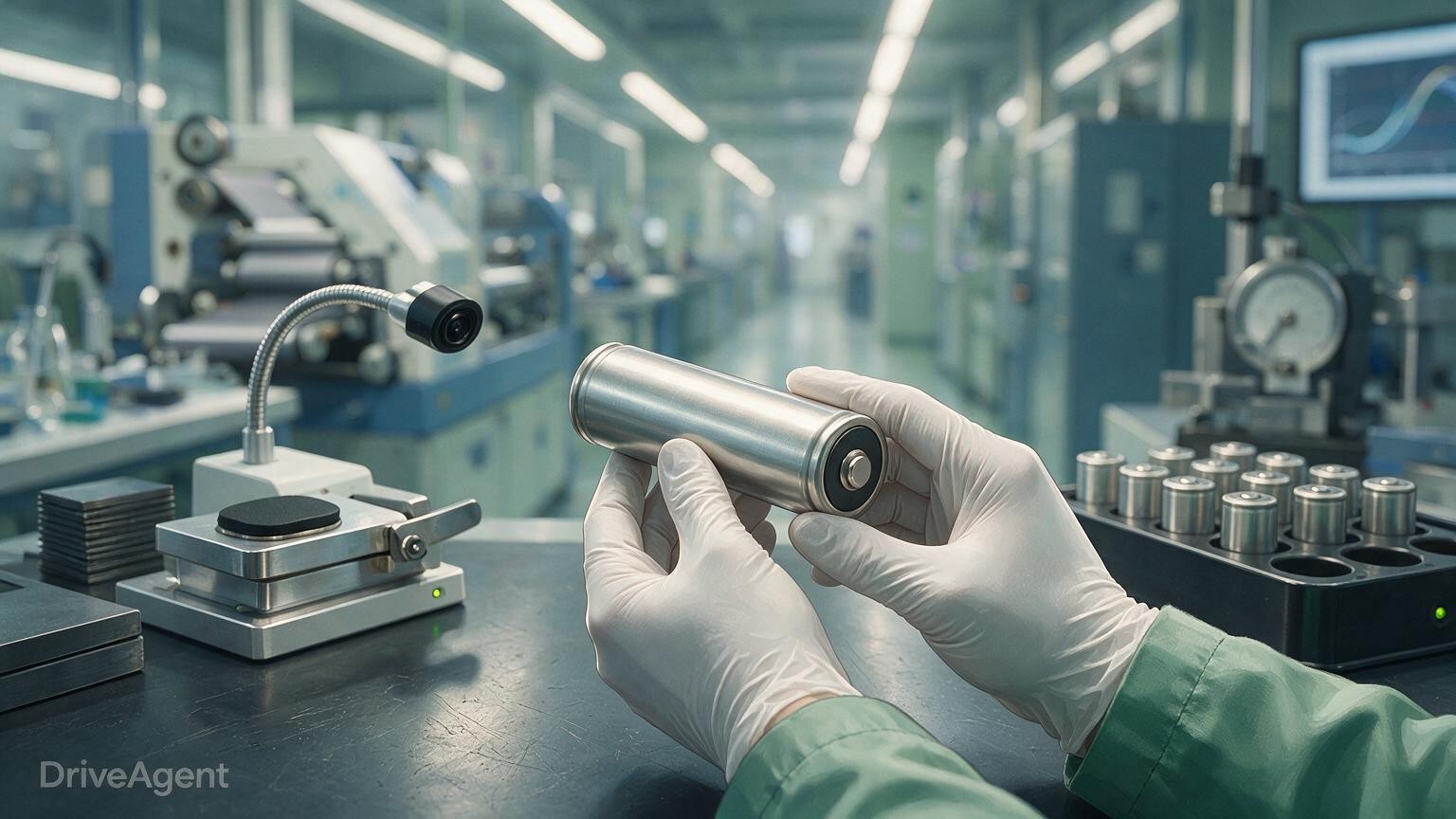 Concept illustration for: Saft's TotalEnergies-owned battery unit opens solid-state production lines in Bordeaux, aimed at aviation and space rather than cars
