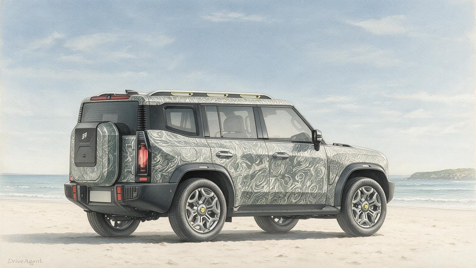 DriveAgent illustration of the Jetour T2