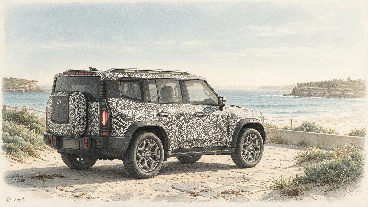 DriveAgent illustration of the Jetour T2