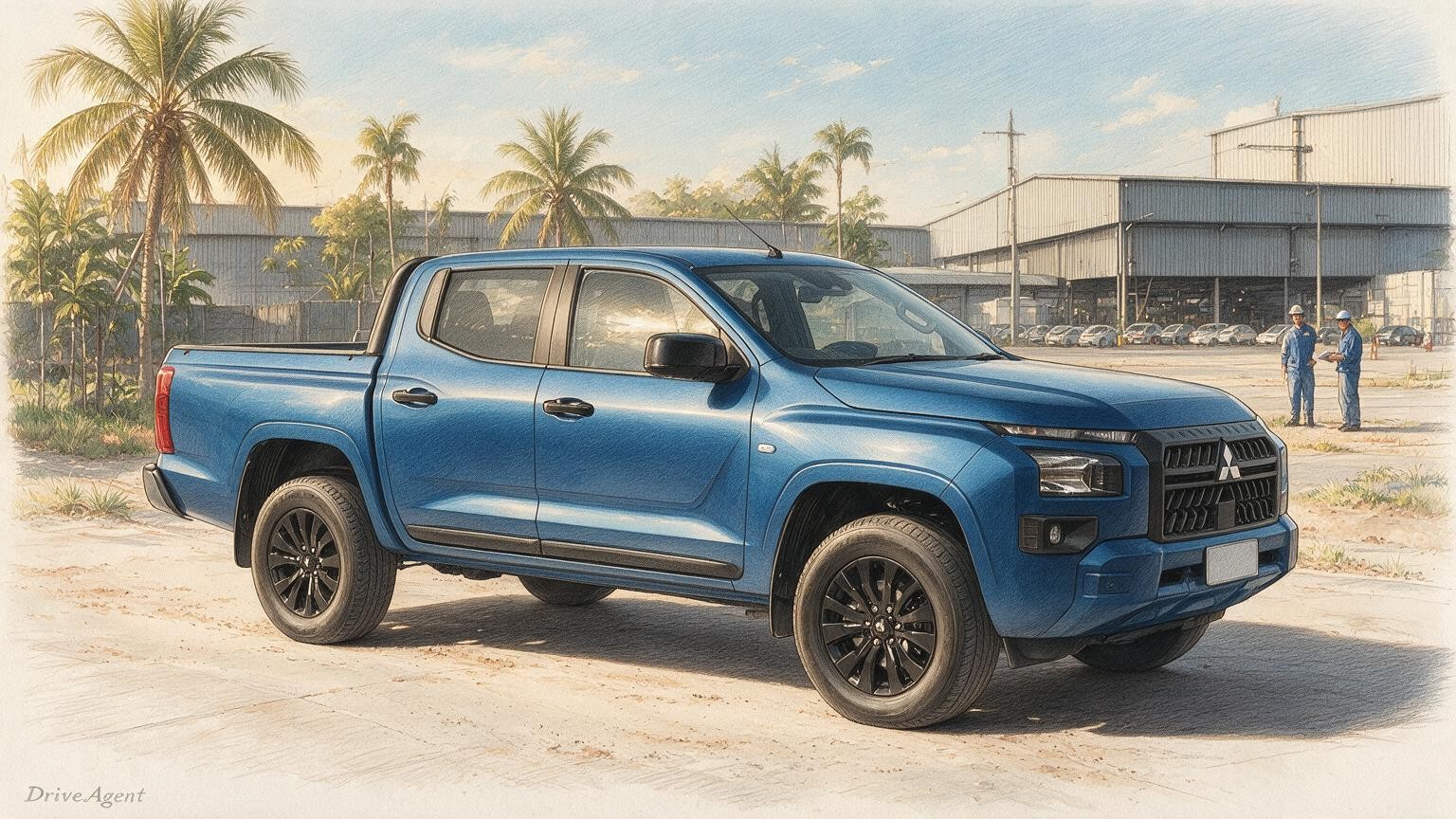 DriveAgent illustration of the Mitsubishi Triton