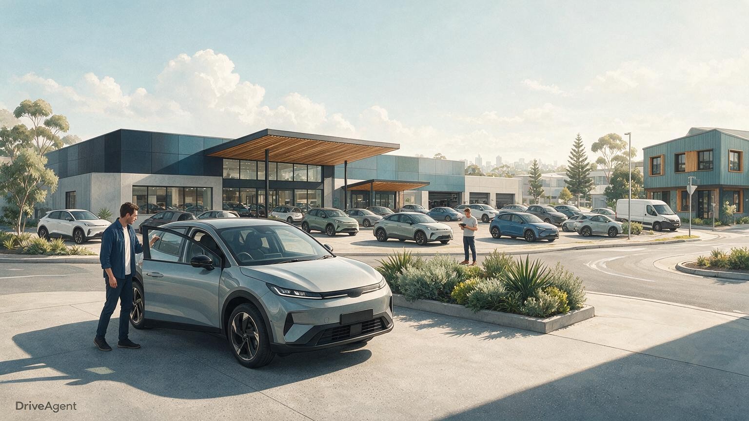 Concept illustration for: EV share climbs as price competition sharpens