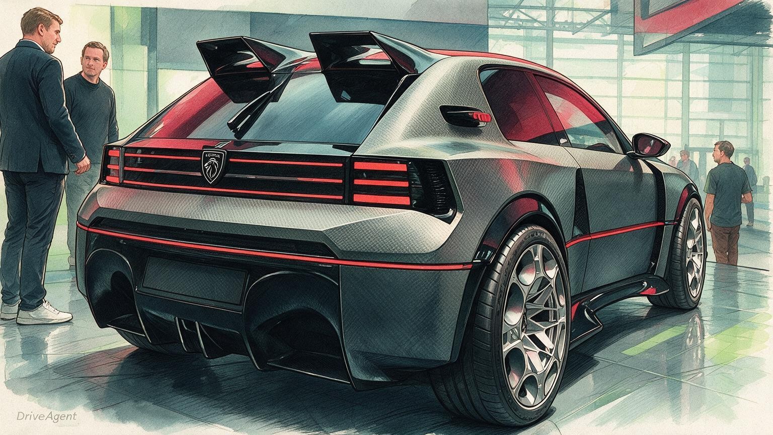 DriveAgent illustration of the Peugeot E-T16 Concept