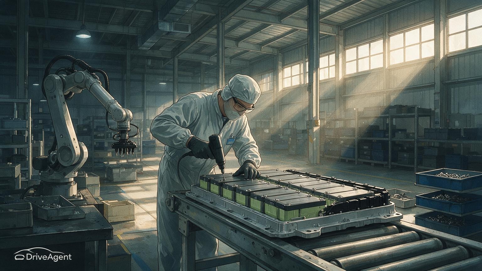 Concept illustration for: GM to close Brownstown Battery Assembly plant near Detroit by next summer