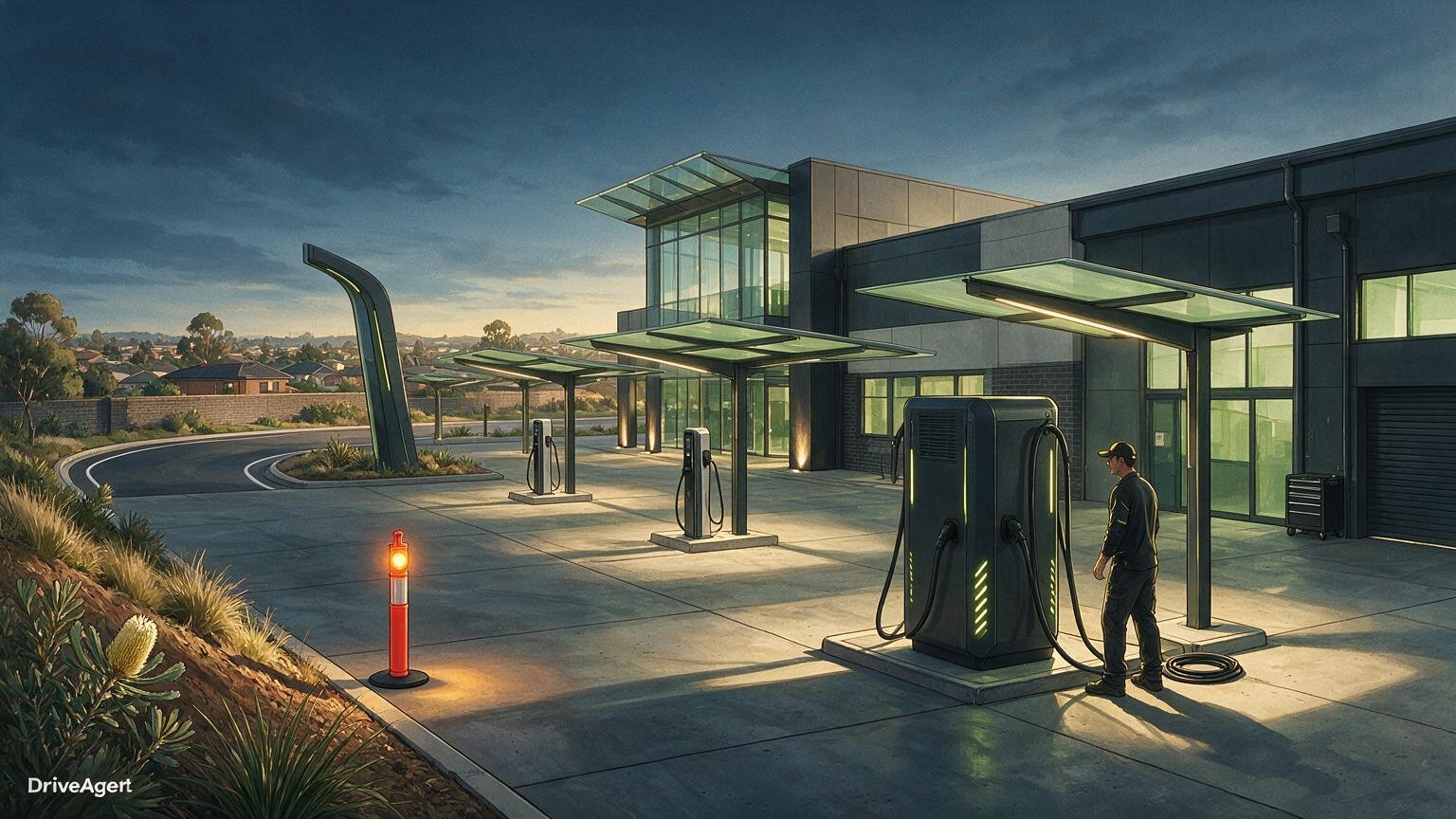 Concept illustration for: Battery-electric vehicles outsell petrol models in August Australian new-car sales