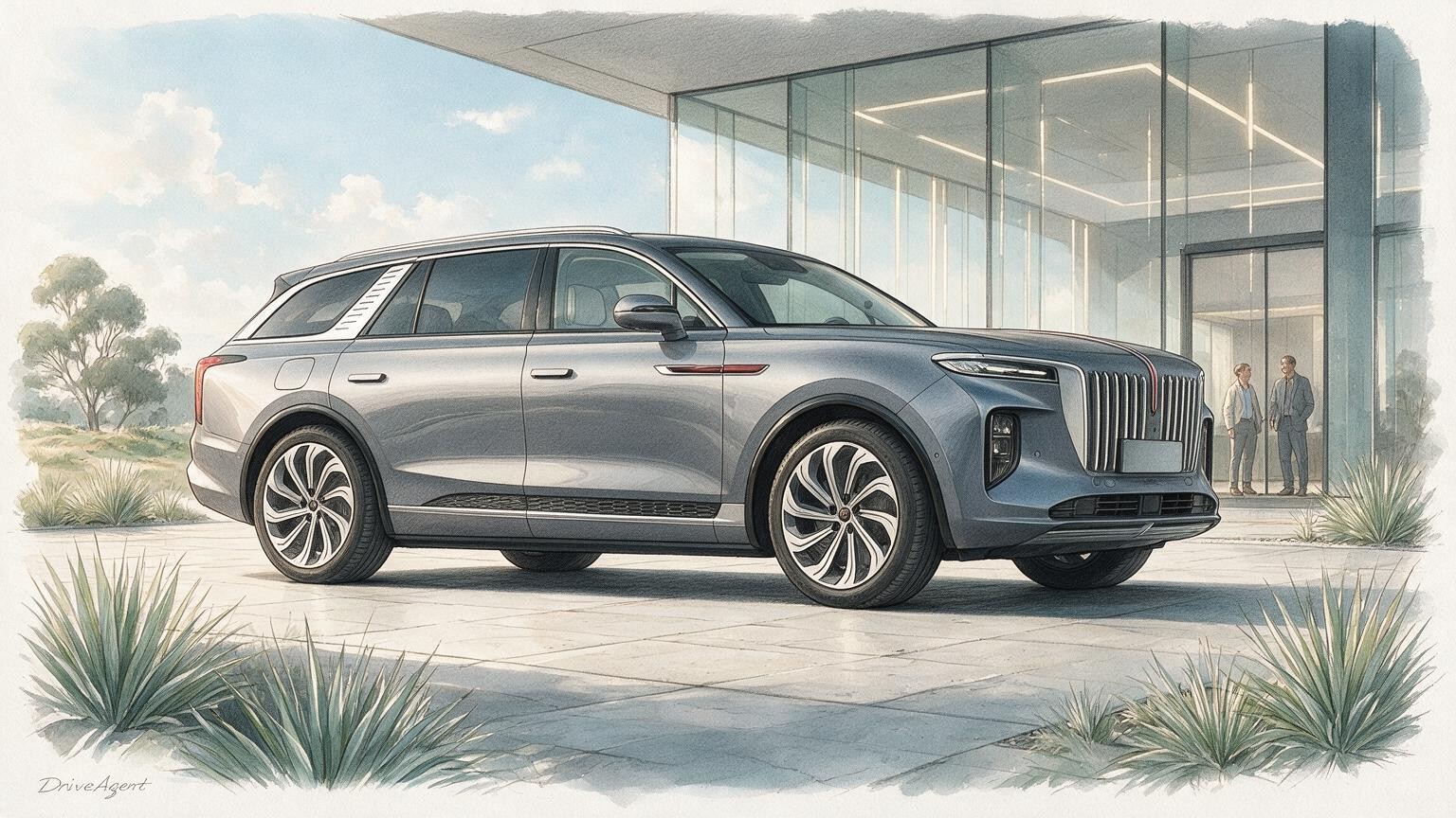 DriveAgent illustration of the Hongqi E-HS9