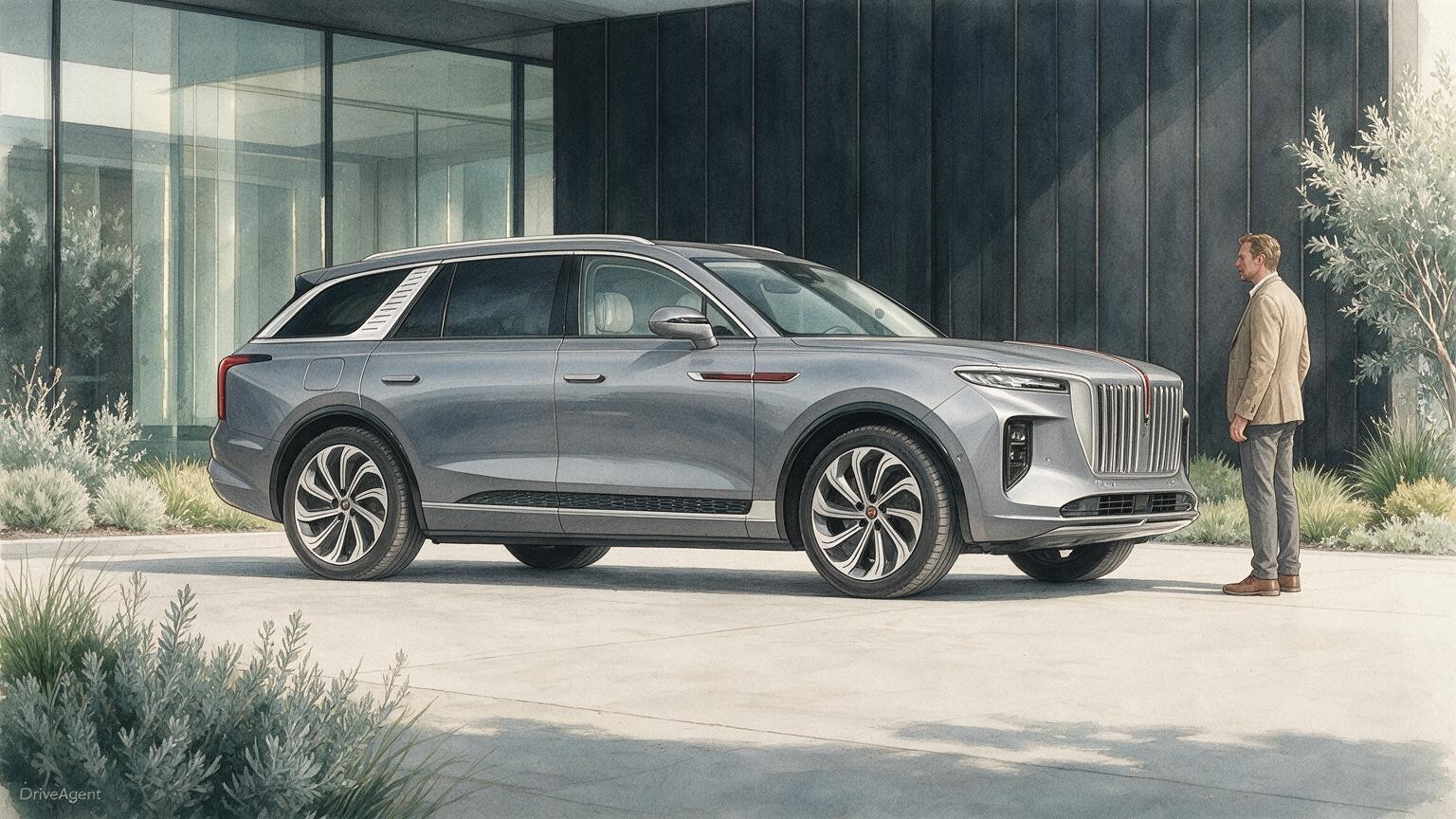 DriveAgent illustration of the Hongqi E-HS9