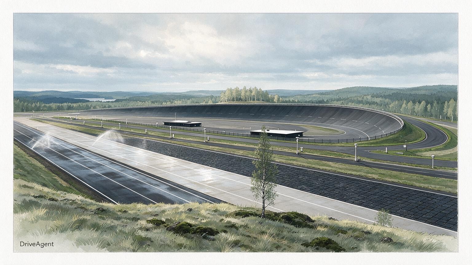 Concept illustration for: Scania opens SEK975 million proving ground in Södertälje for electrification and safety testing