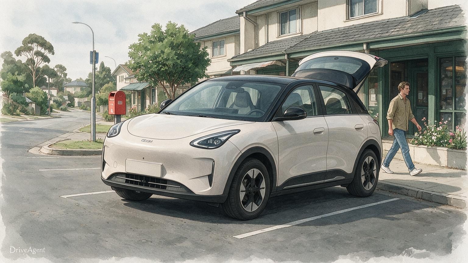 DriveAgent illustration of the Geely EX2